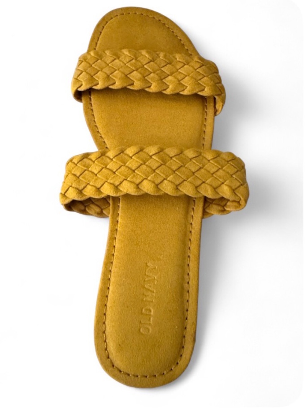 Old Navy Braided Faux Suede Slide Sandals Size 7 - Picture 4 of 12